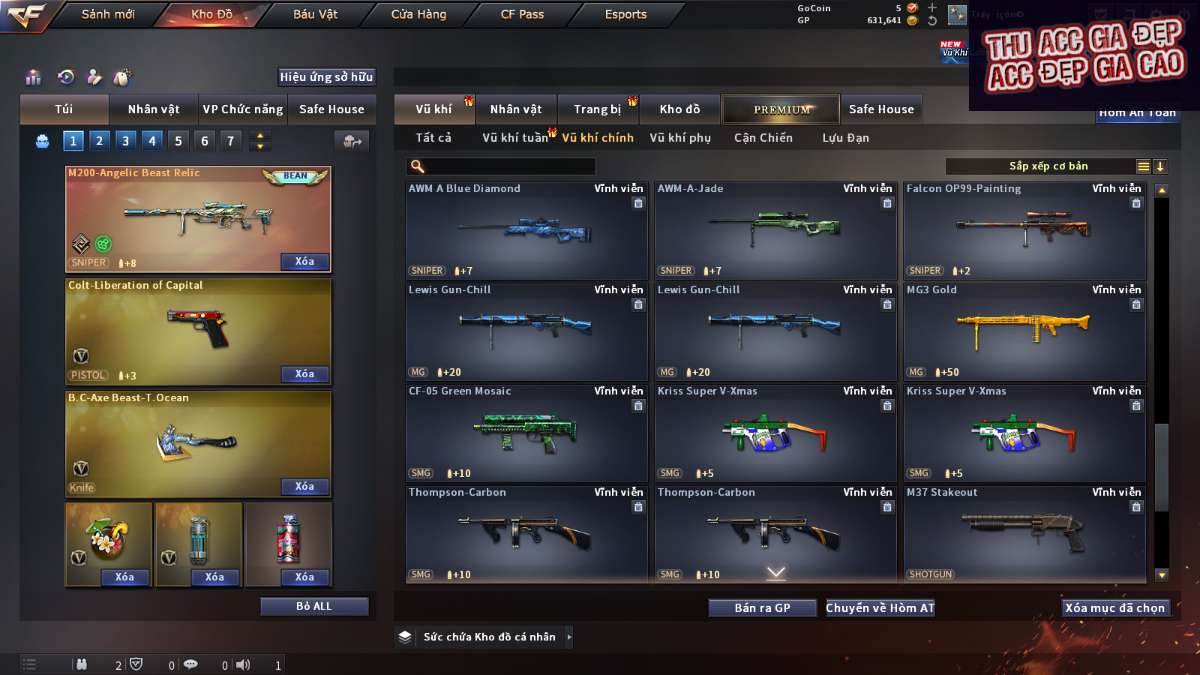 shop acc cf uy tin gia re